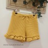 Mia y Lia short punto mostaza