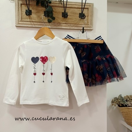 Sarabanda camiseta  niña corazones