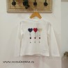 Sarabanda camiseta  niña corazones