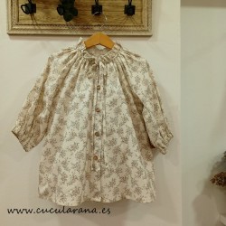 mia y lia blusa florecitas beige