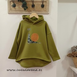 Mia Y lia sudadera verde Caracol