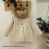 La Martinica Abrigo charol beige camel