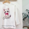 Camiseta niña gato de sarabanda