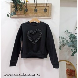 Sudadera Negra corazones