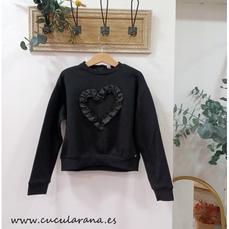 Sudadera Negra corazones