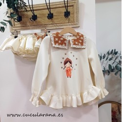 La Martinica sudadera felpa + braga toffee