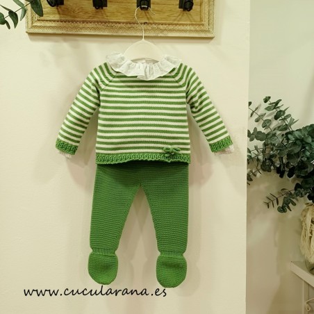 Cesar Blanco traje bebe verde