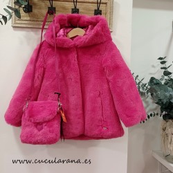 Sarabanda abrigo peluche rosa fucsia