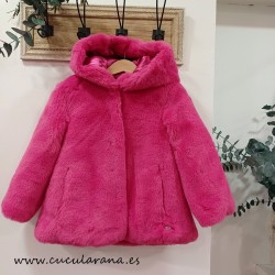 Sarabanda abrigo peluche rosa fucsia