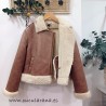 Sarabanda chaqueta poli piel camel