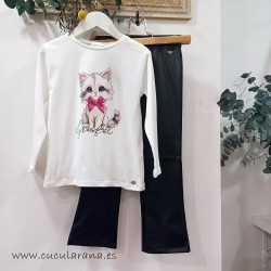 Sarabanda pantalon largo poli piel