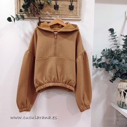 Sarabanda sudadera corta camel