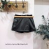 Sarabanda short falda negro ecopiel