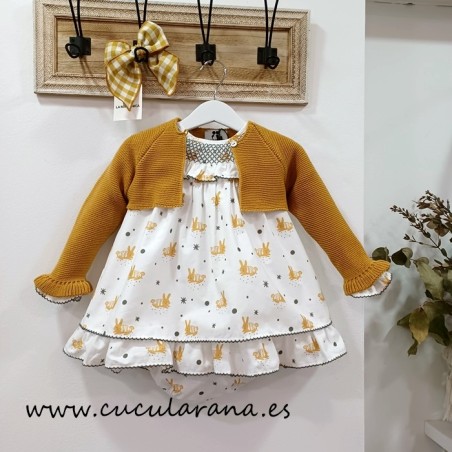 Chaqueta corta niña mostaza la Martinica