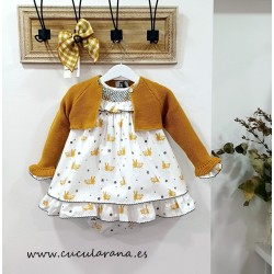 Chaqueta corta niña mostaza la Martinica