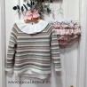 Conjunto blusa y braga rosa liberty