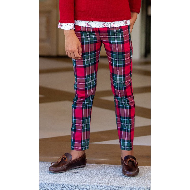 Kids chocolate Pantalon tartan circo