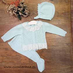 Prim baby conjunto jubón y polaina agua marina 915