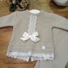 Prim baby conjunto jubon y polaina piedra 913