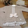 Prim baby conjunto jubon y polaina piedra 913